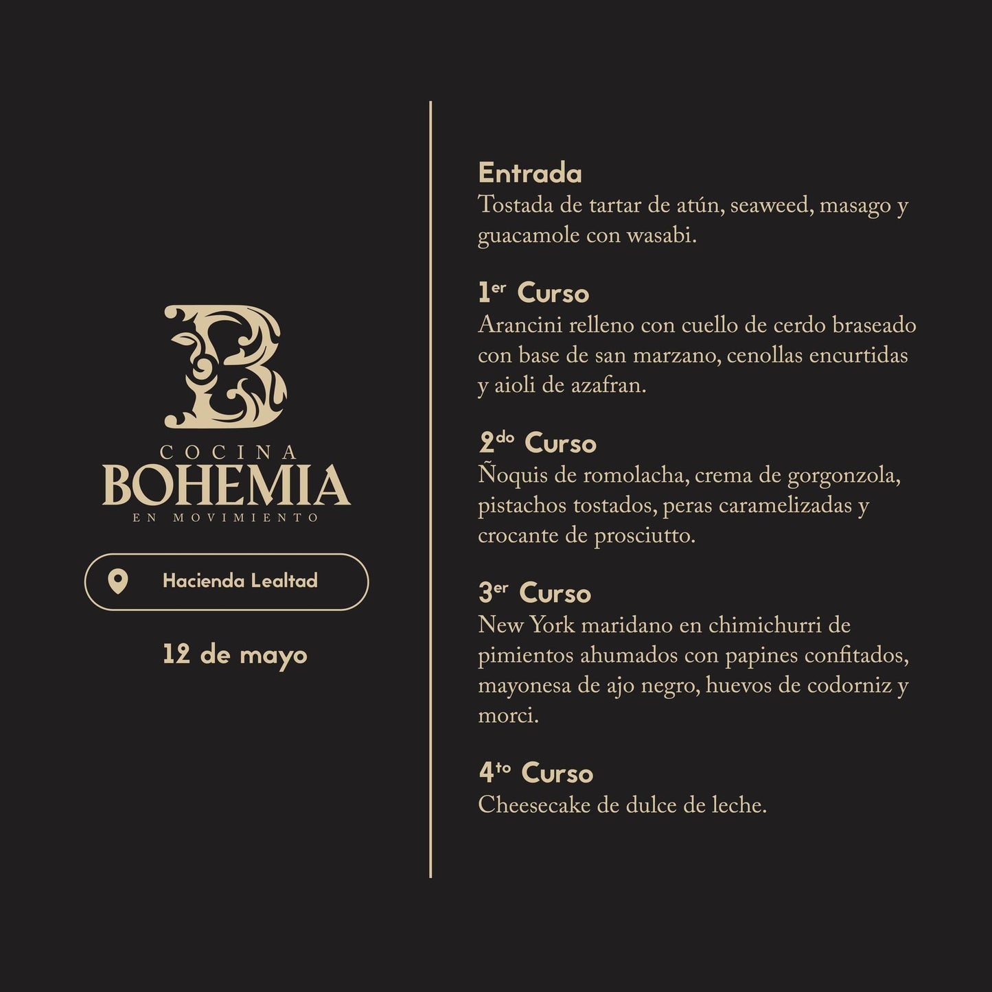 Bohemia Cocina en Movimiento / Lares